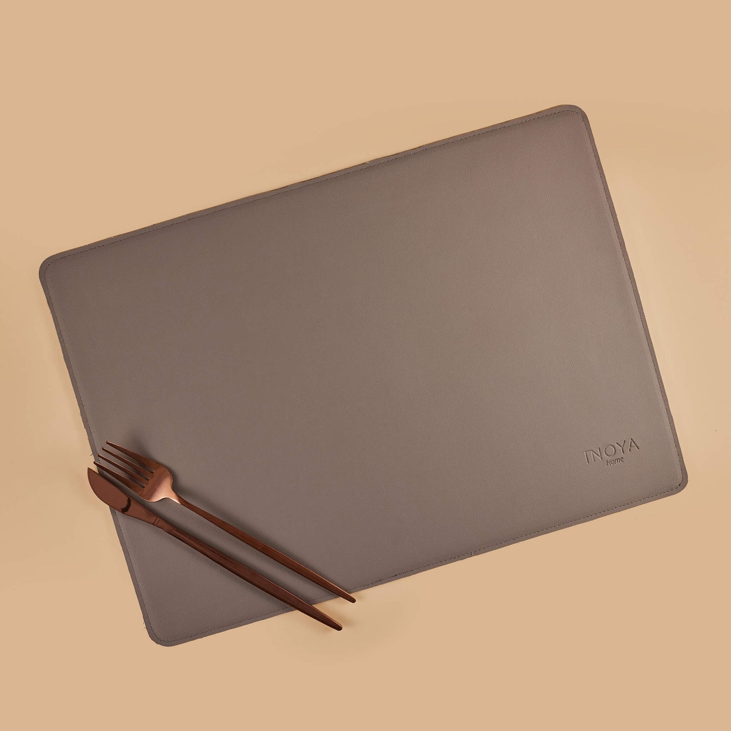Black/Gray DoubleSided Leather Placemat