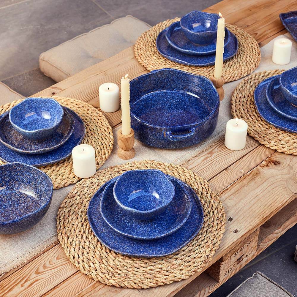 Blue Stardust Dinnerware Set
