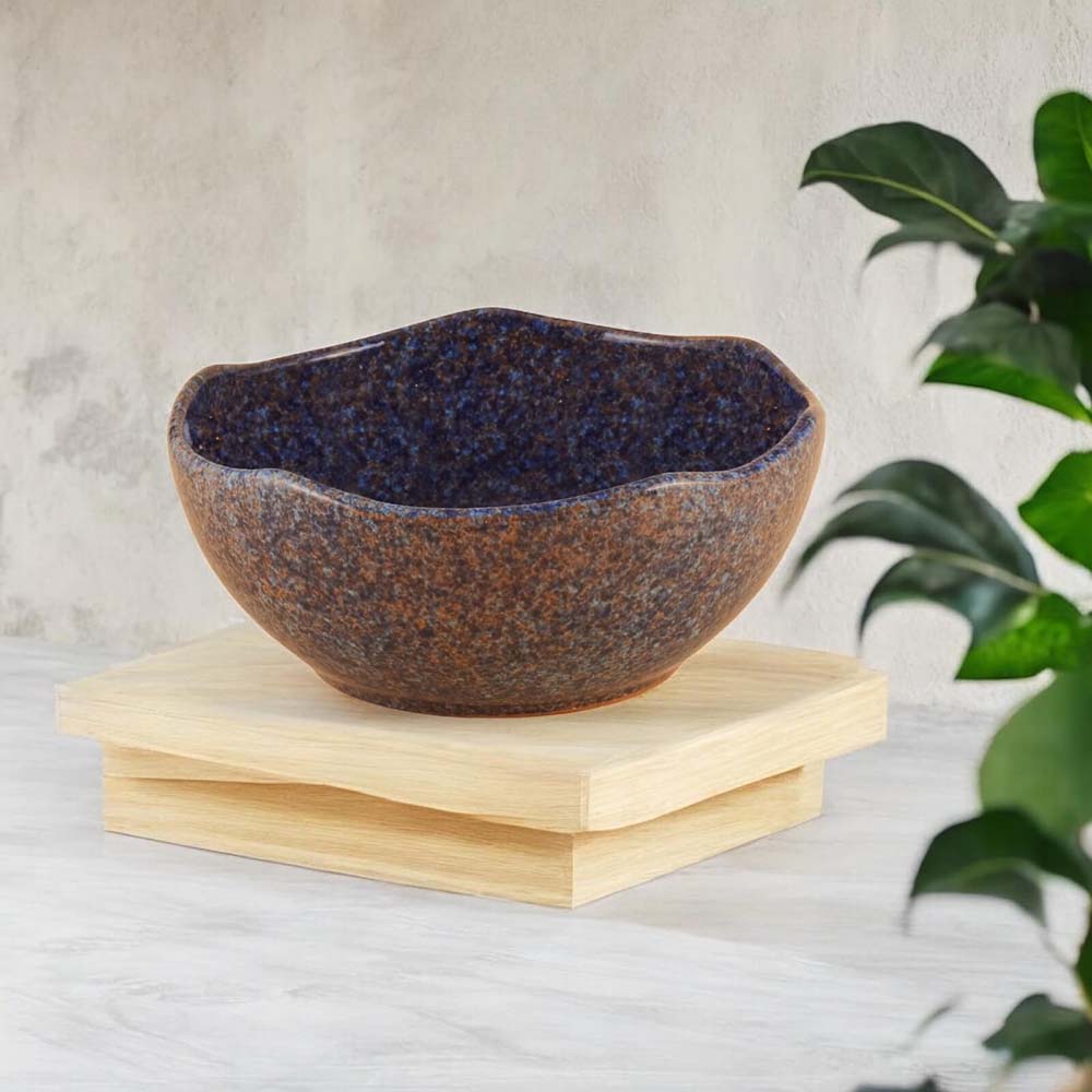 Blue Stardust Serving Bowl