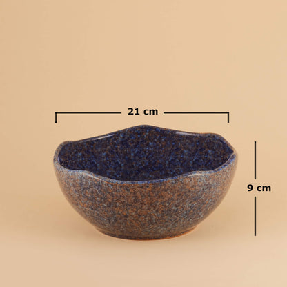 Blue Stardust Serving Bowl