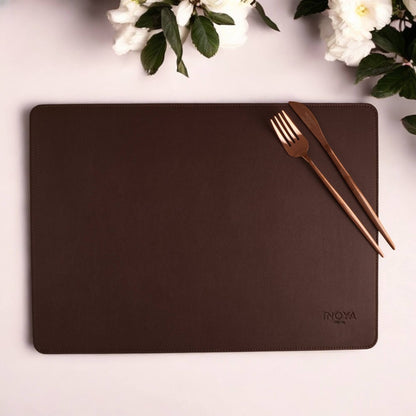 Brown/Beige DoubleSided Leather Placemat