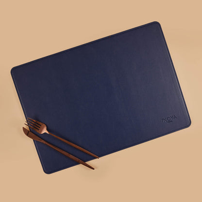 Havan/Blue DoubleSided Leather Placemat