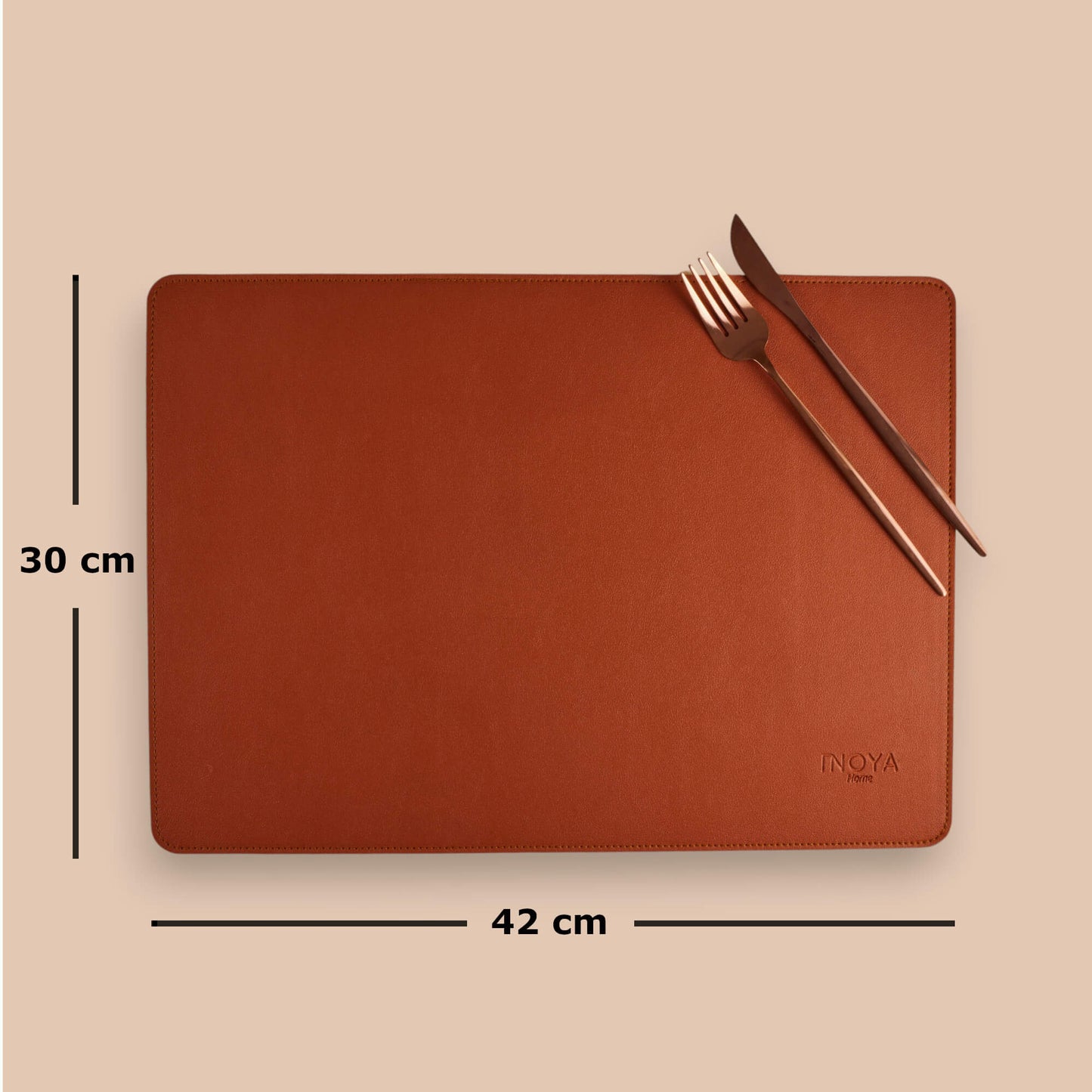 Havan/Blue DoubleSided Leather Placemat